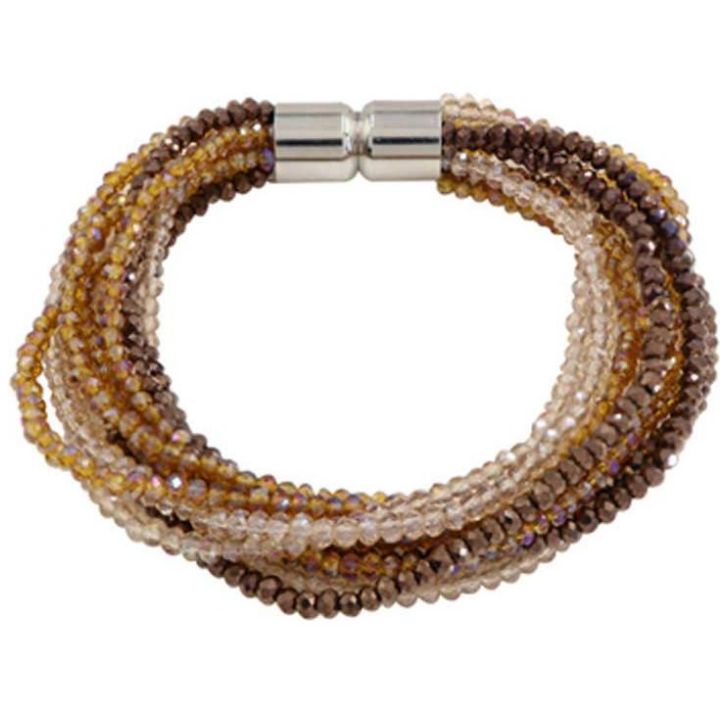 Pulsera con Cristales en Tonos Topaz en Acabado Rodio Adrianne Picard