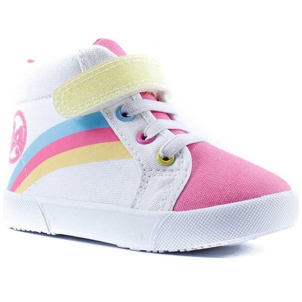 Tenis bota arcoiris velcro 15-17 rosa blasito para niña - Sears