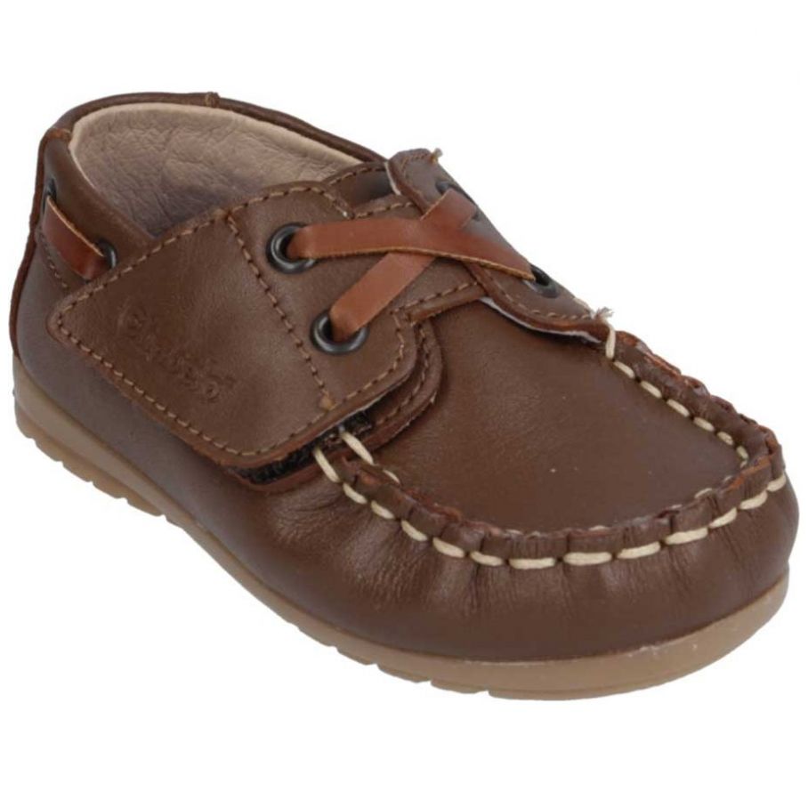 Top Sider Tuffy con Velcro 14-16 Café Chabelo para Niño