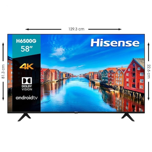 Pantalla Hisense 58" H65 4K Uhd Android Tv (58H6500G 2020)