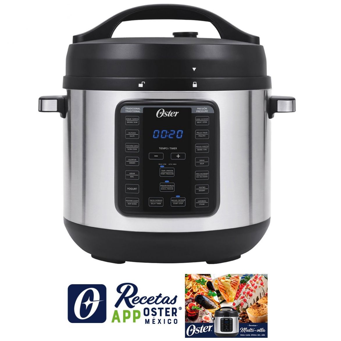 Olla de Presión Multiusos Oster 8 Qtz Ckstpcec8801-013
