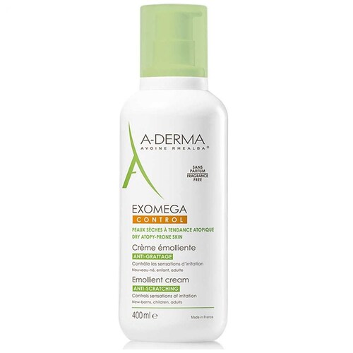 A Derma Exomega Control Crema Emoliente Cosmética Estã©Ril Piel Seca/propensa al Eccema 400Ml