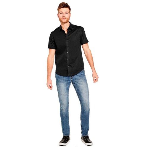 Camisa Manga Corta Guess Factory Modelo Elo X0Gh15Rayb0Jblk para Hombre