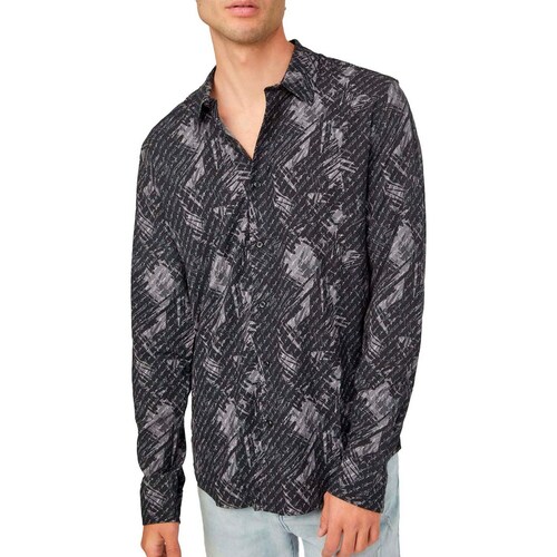 Camisa Manga Larga Guess Factory Modelo Elo X1Vh05Rd4L0Jblk para Hombre