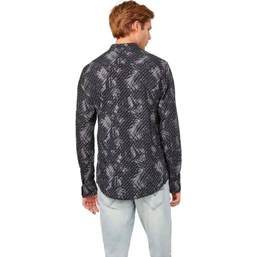Camisa Manga Larga Guess Factory Modelo Elo X1Vh05Rd4L0Jblk para Hombre