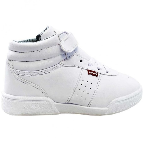 Tenis Bota Escolar Velcro y Agujeta  17-21 Blanco Levi's para Niño