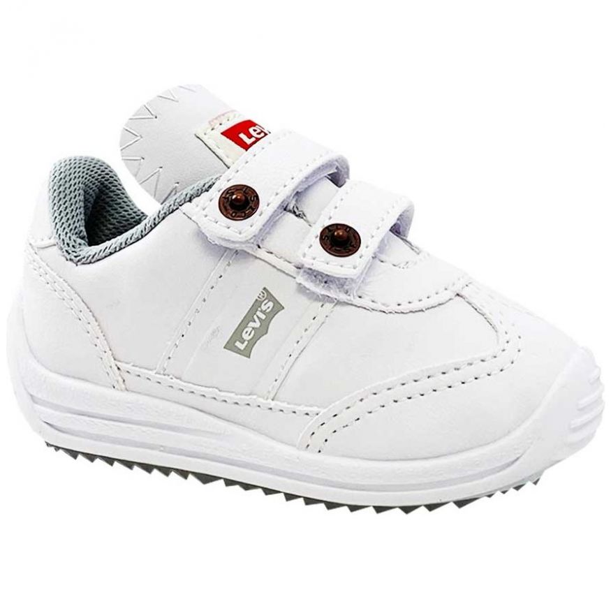 Tenis Escolar Dos Velcros 13-16 Blanco Levi's para Niño