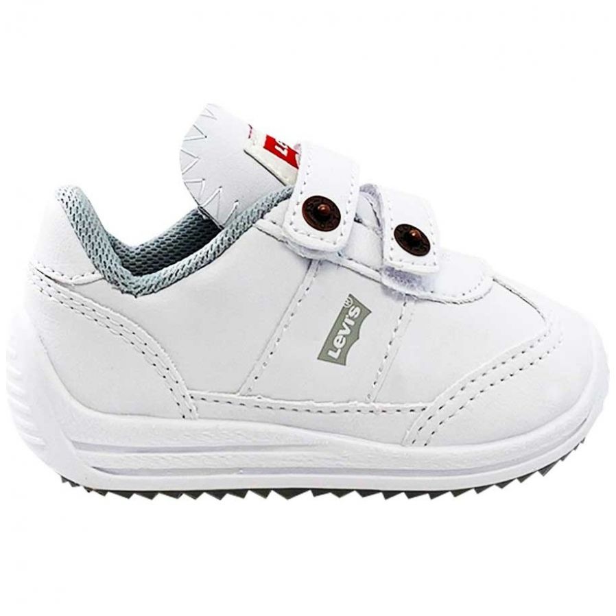 Tenis Escolar Dos Velcros 13-16 Blanco Levi's para Niño