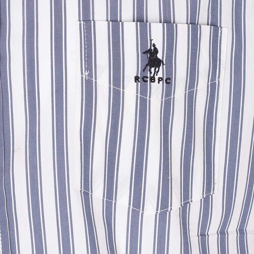Camisa Talla Plus Manga Larga Raya Azul Rcb Polo Club Pe293 para Hombre