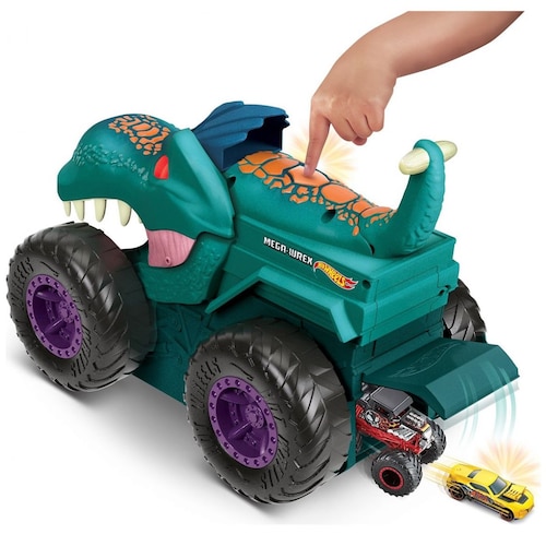 Hot Wheels Monster Trucks Mega Wrex Devorador de Autos
