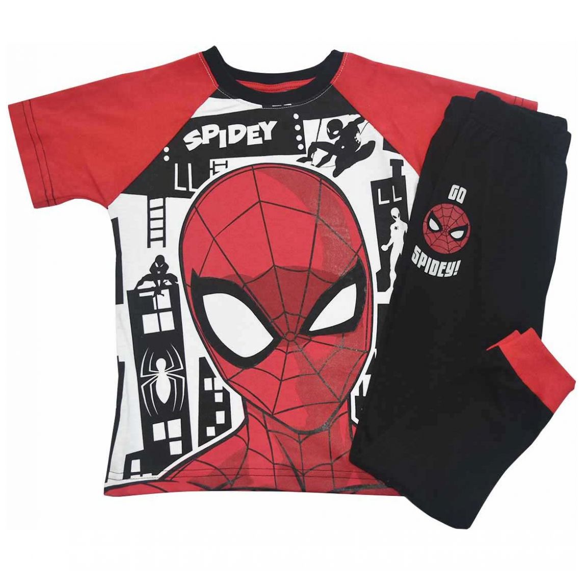 Pijama Playera Manga Corta Y Pantalón Modelo 1Pjaz12 Marvel para Niño
