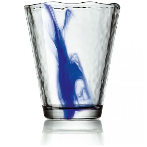 Set 4 Vasos de Vidrio Bibita Murano 428 Ml Azul Bormioli