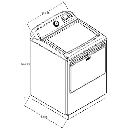 Secadora Maytag a Gas 28 Kg 7Mmgd7230Lw Blanca