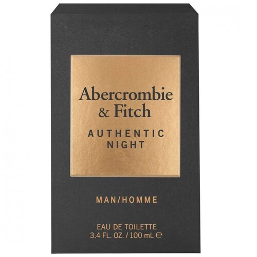 Eau de Toilette Abercrombie & Fitch Authentic Night 100 Ml para Hombre