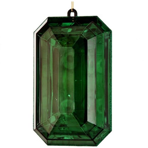 Colgante Gema de Acrilico Verde Esmeralda 21Cm