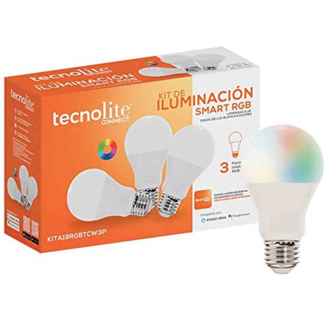 Kit Foco Led 10W Rgb 3 Pcs Tecnolite