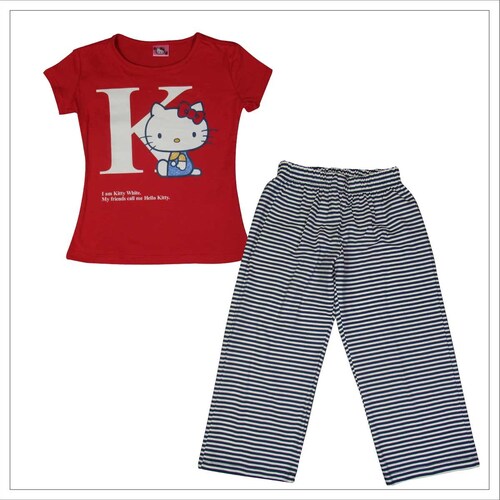 Pijama con Estampado para Niña 2 Piezas Modelo Phk0264-C Hello Kitty