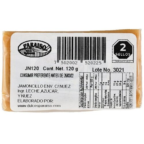 Jamoncillo con Nuez 120 G