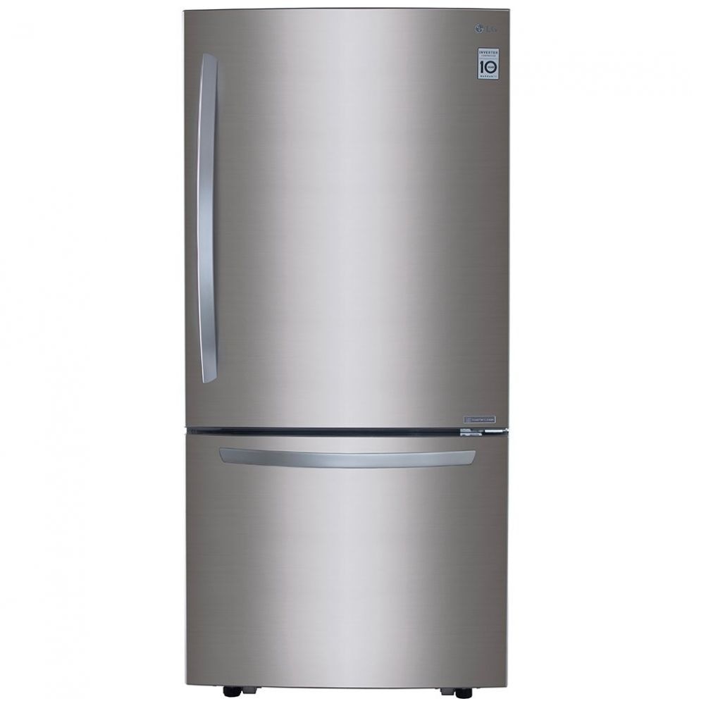 Refrigerador LG Congelador Inferior Linear Inverter con Smart Diagnosis 22 Pies³ Acero Gb22Bgs