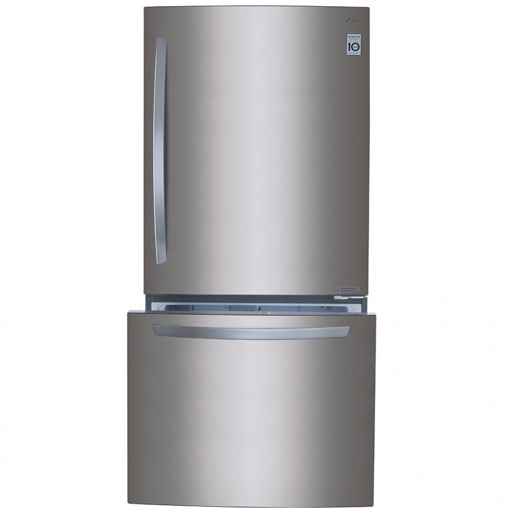 Refrigerador LG Congelador Inferior Linear Inverter con Smart Diagnosis 22 Pies³ Acero Gb22Bgs