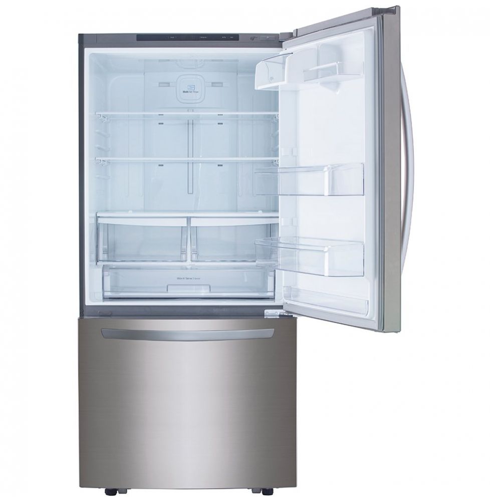 Refrigerador LG Congelador Inferior Linear Inverter con Smart Diagnosis 22 Pies³ Acero Gb22Bgs