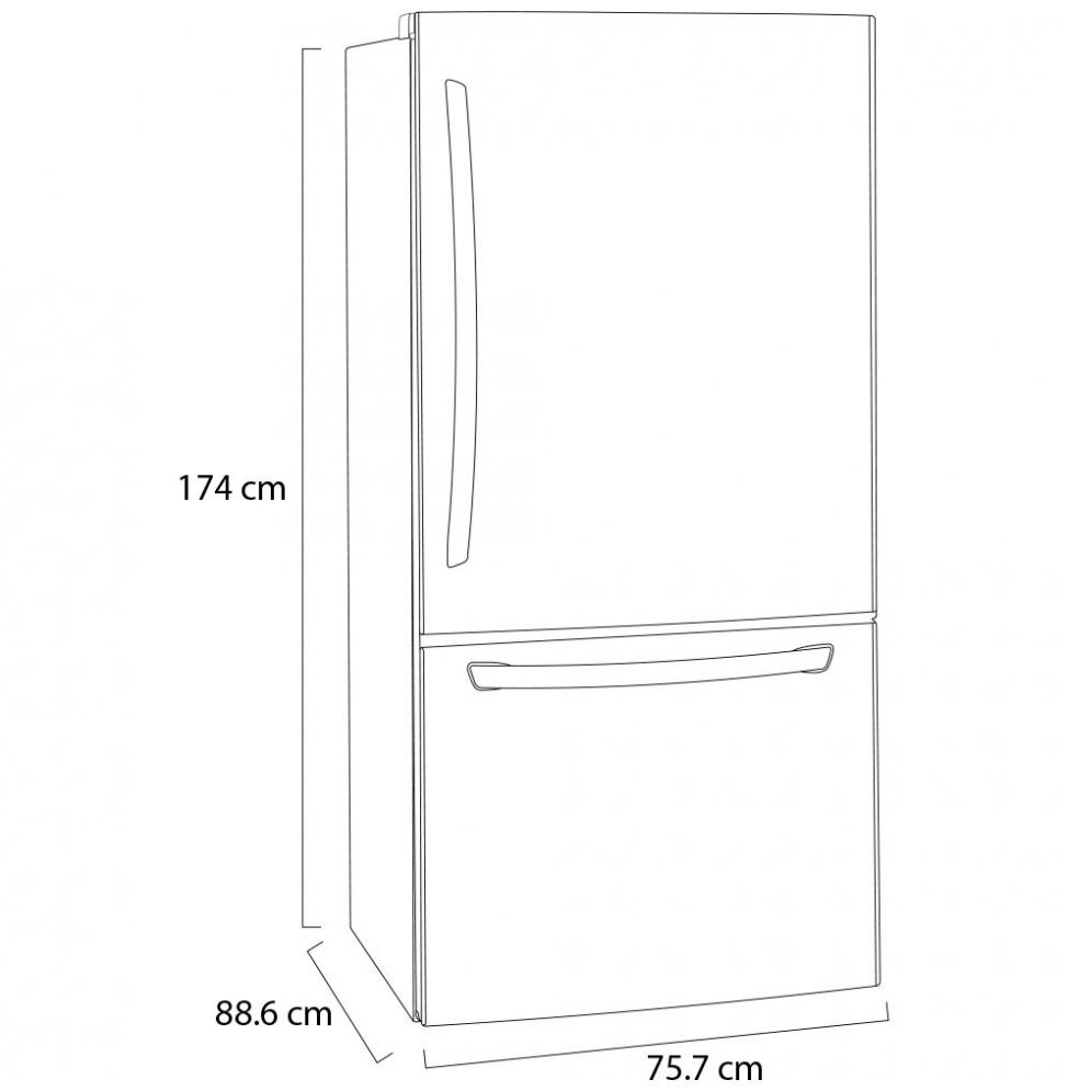 Refrigerador LG Congelador Inferior Linear Inverter con Smart Diagnosis 22 Pies³ Acero Gb22Bgs