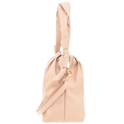 Bolso Satchel Baby Phat Nude con Asa de Nudos