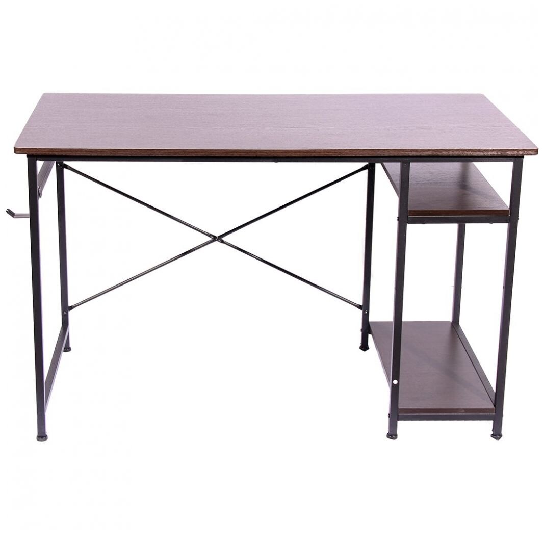 Home Nature Escritorio Metal-Madera con 2 Repisas