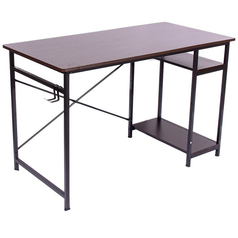 Home Nature Escritorio Metal-Madera con 2 Repisas