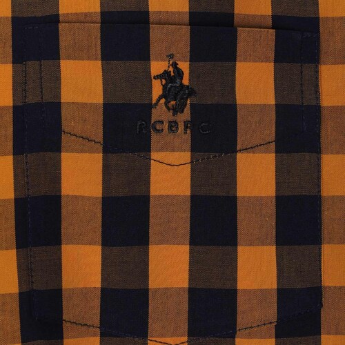 Camisa Manga Larga Casual Cuadros Amarillo P11053 Polo Club  para Caballero