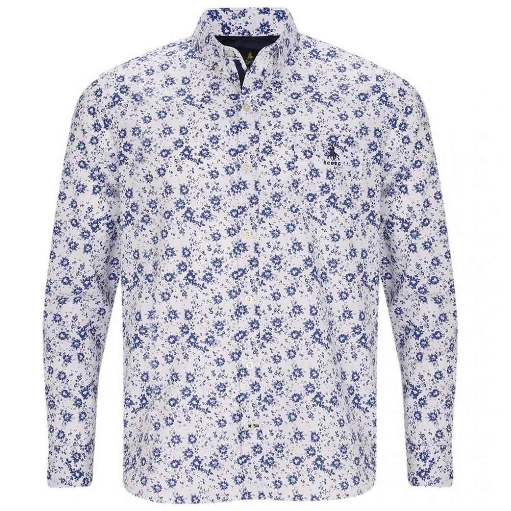 Camisa Manga Larga Casual Estampado Blanco P11059 Polo Club para Caballero
