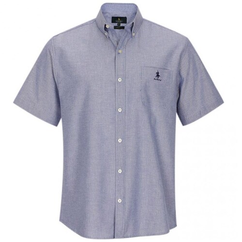 Camisa Manga Corta Básica Lisa Casual Oxford 9052 Rcb Polo Club para Hombre