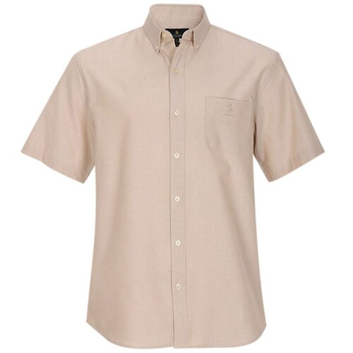 Camisa Manga Corta Básica Lisa Casual Oxford 9052 Rcb Polo Club para Hombre