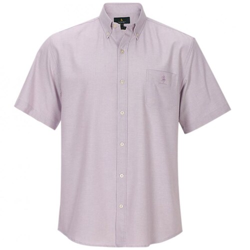 Camisa Manga Corta Básica Lisa Casual Oxford 9052 Rcb Polo Club para Hombre
