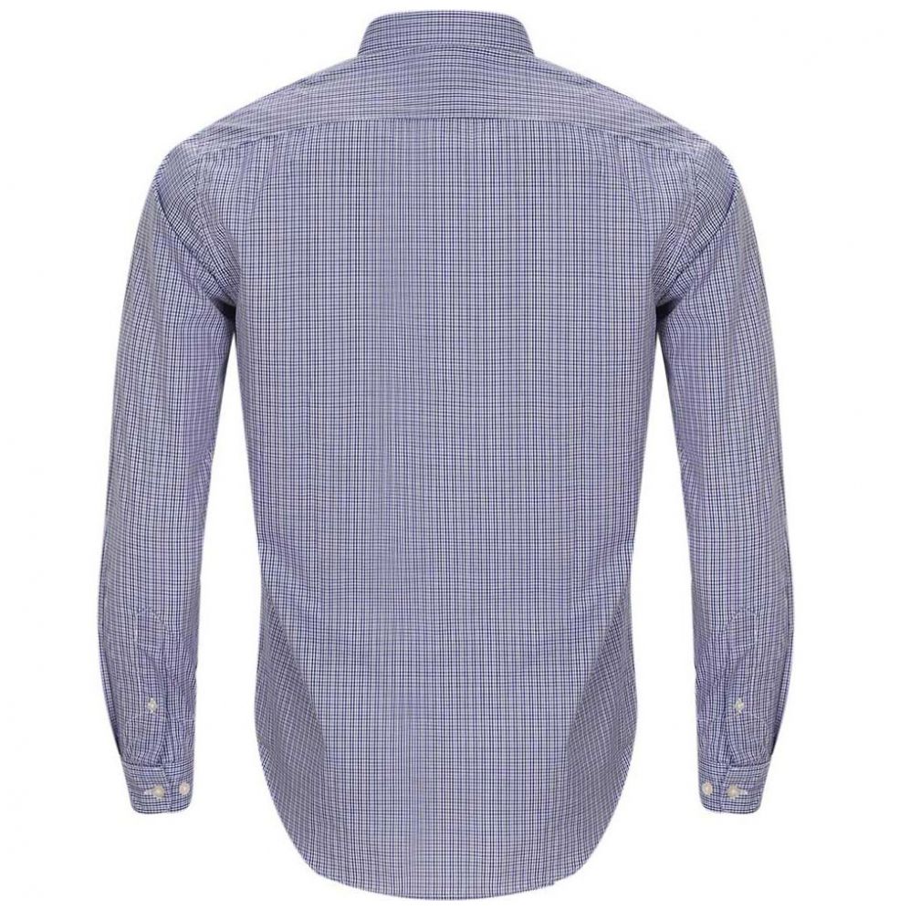 Camisa Vestir a Cuadros Azul Carlo Corinto Ccv05 para Caballero