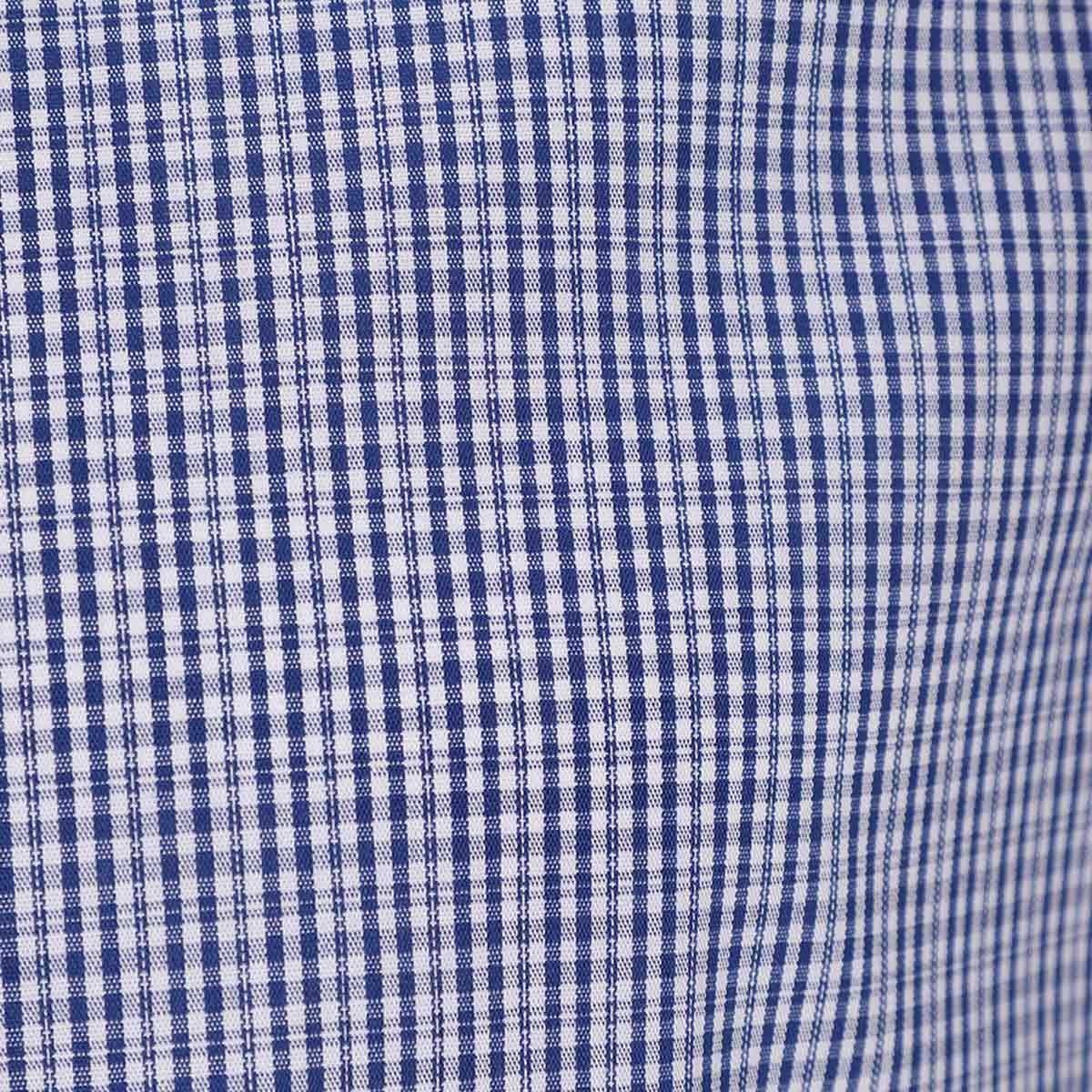Camisa Vestir a Cuadros Azul Carlo Corinto Ccv05 para Caballero