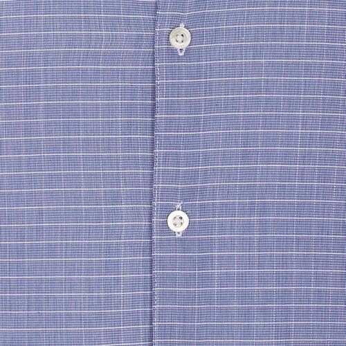 Camisa Vestir Cuadros Azul Carlo Corinto Ccv06 para Hombre