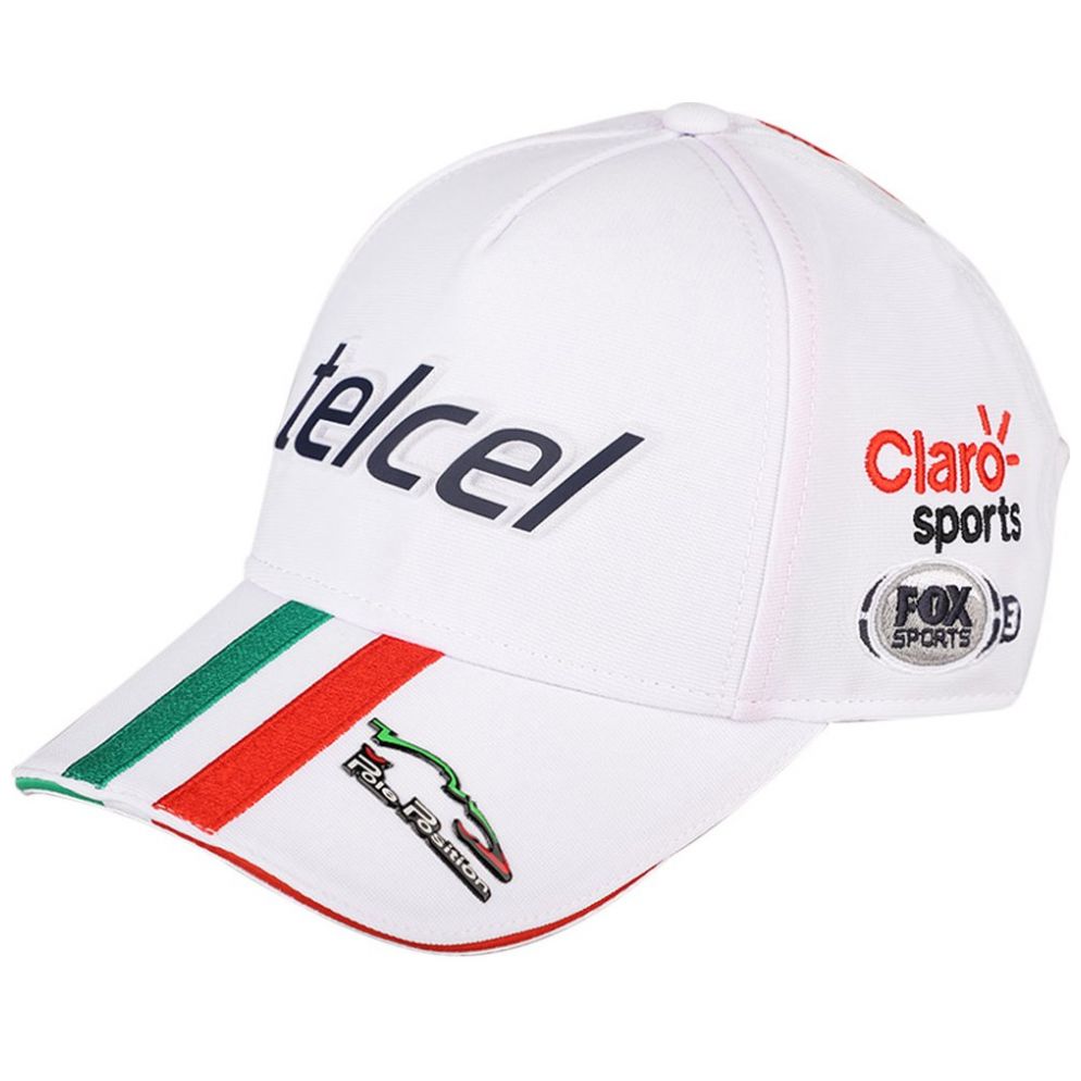Gorra Blanca Unisex Logo Realzado Pole Position Modelo Goresctmx-B21