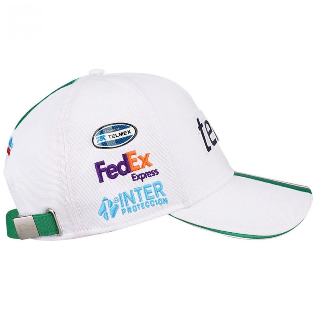 Gorra Blanca Unisex Logo Realzado Pole Position Modelo Goresctmx-B21