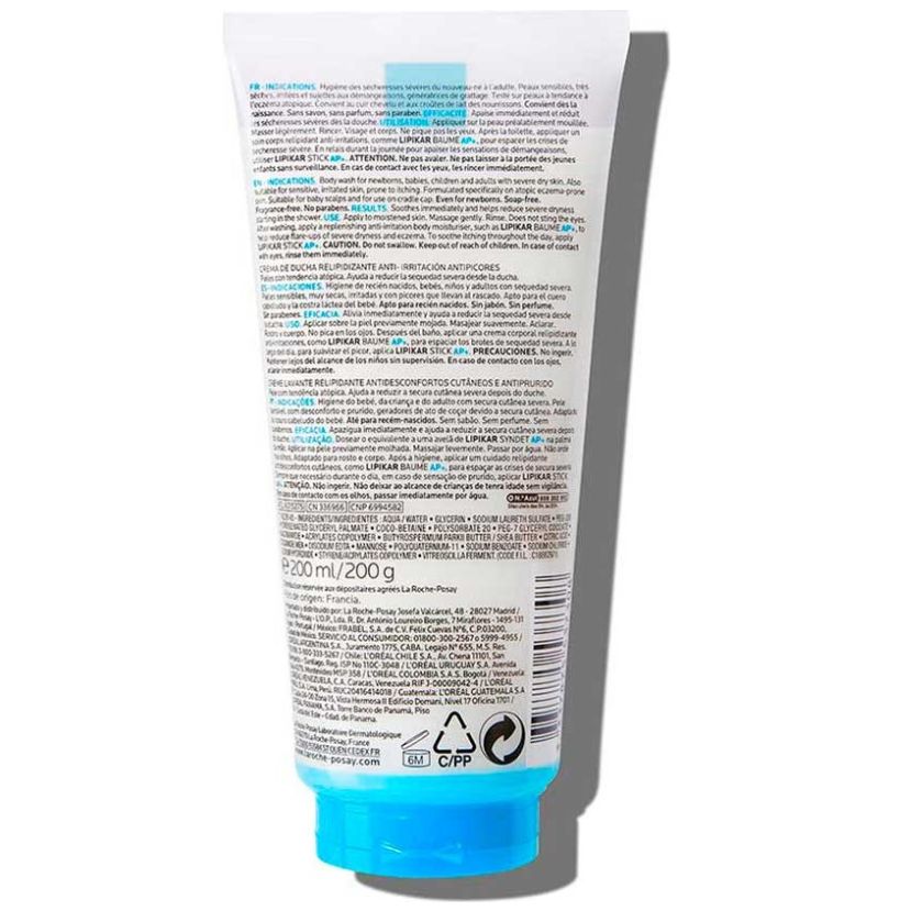 Gel de Ducha Corporal Lipikar Syndet AP+ 200 ml image number 1