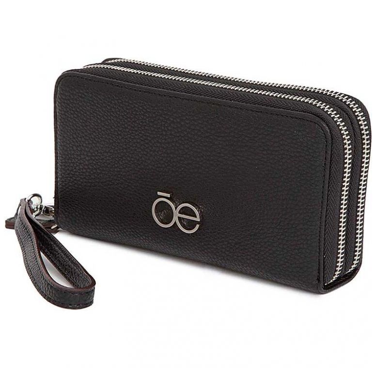 Billetera Cierre Doble Negro Cloe 1Bici20094Neg