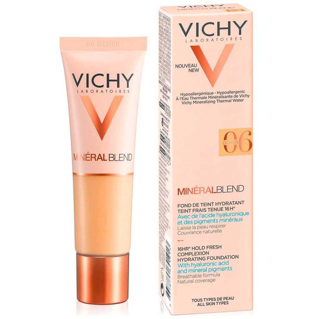 Vichy Mineralblend Base De Maquillaje Fluida Hidratante 06 Ocher 30 ml image number 1