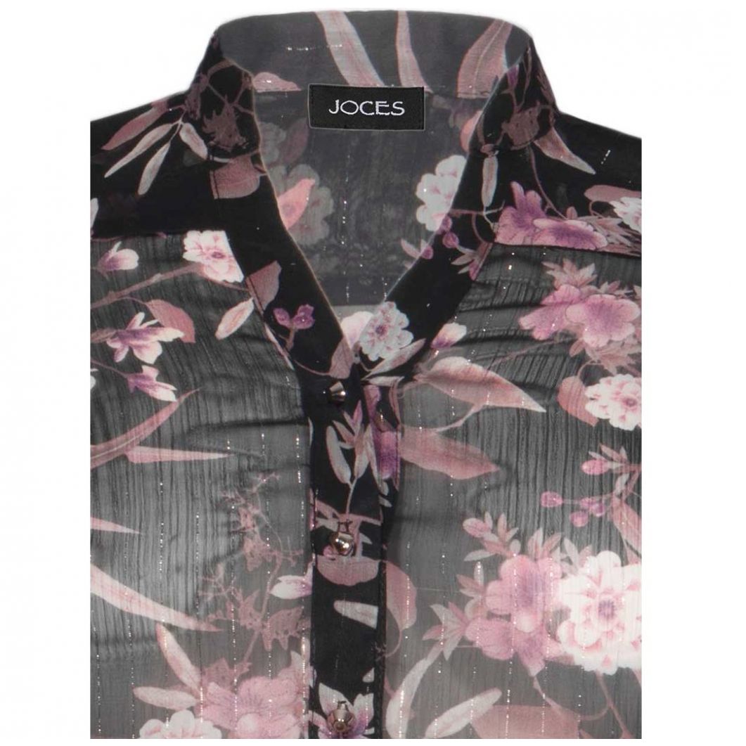 Blusa Estampada con Manga de 3/4 Joces