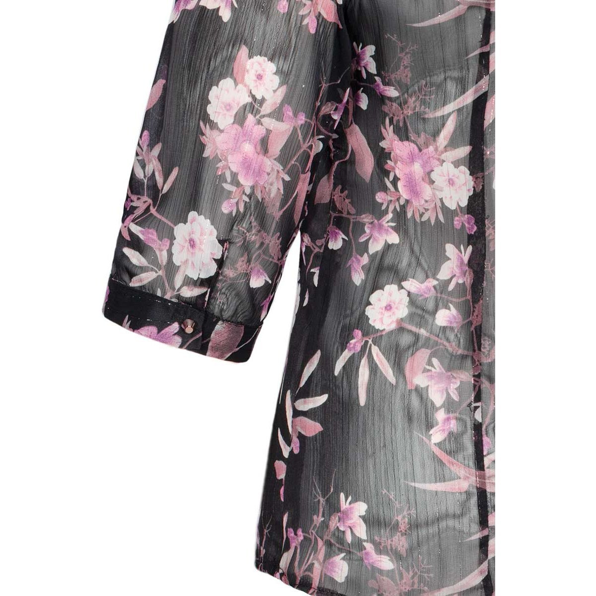Blusa Estampada con Manga de 3/4 Joces