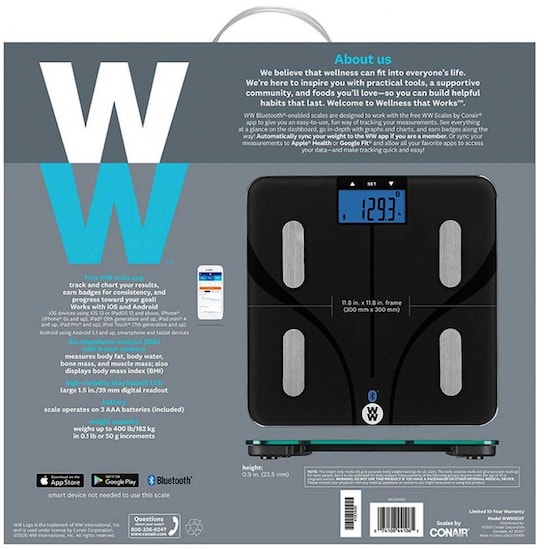 Báscula digital de vidrio de Weight Watchers Scales by Conair
