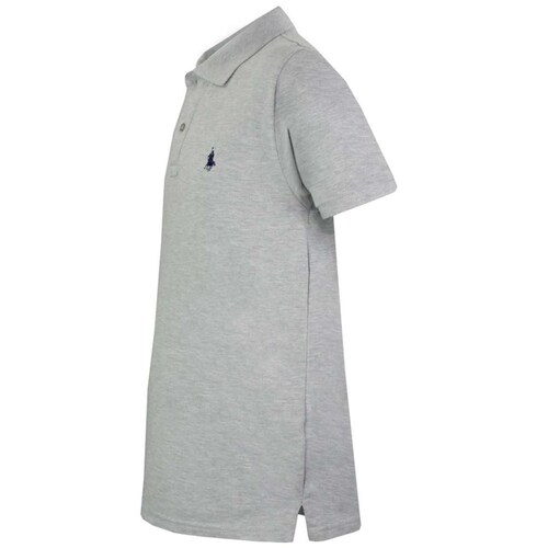 Playera Talla Plus Polo Manga Corta Jaspe Gris Rcb Polo Club Modelo Elo 104Bpgris para Hombre