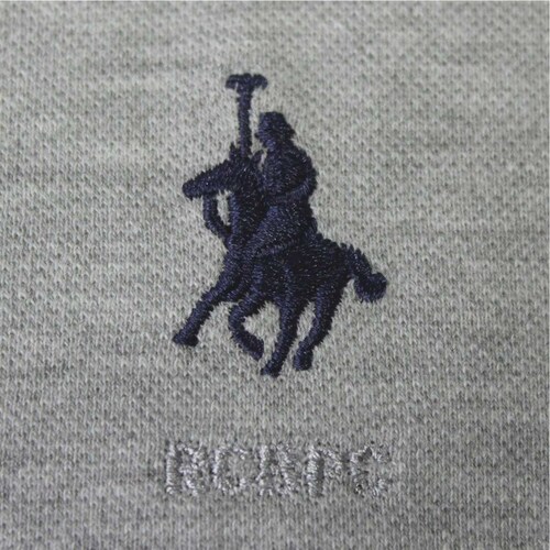 Playera Talla Plus Polo Manga Corta Jaspe Gris Rcb Polo Club Modelo Elo 104Bpgris para Hombre
