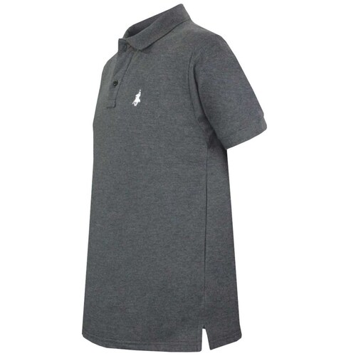 Playera Talla Plus Polo Manga Corta Jaspe Negro Rcb Polo Club Modelo Elo 104Bpngo para Hombre