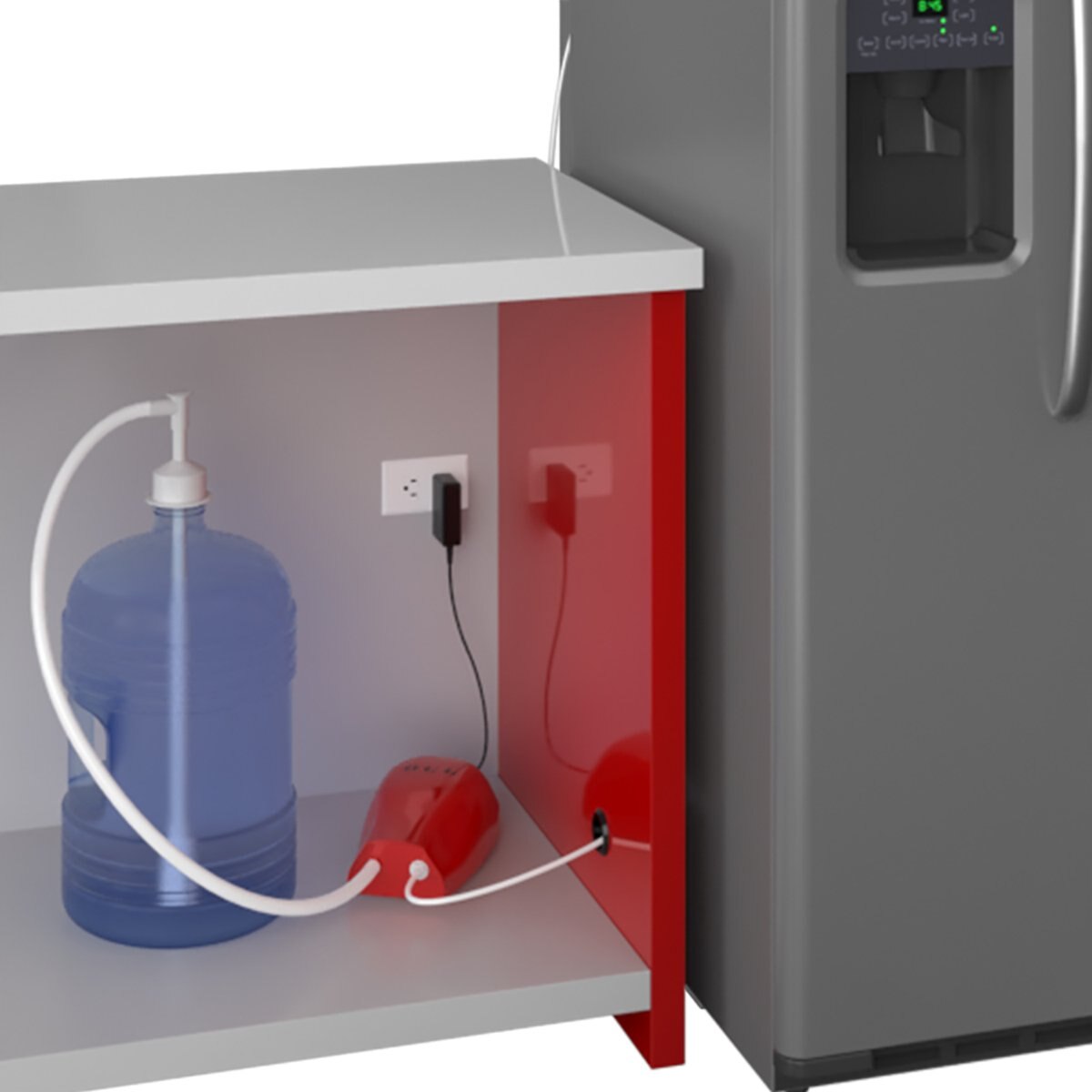 Bomba Dispensador para Refrigerador Duplex-French Door Roja Ogg Homes