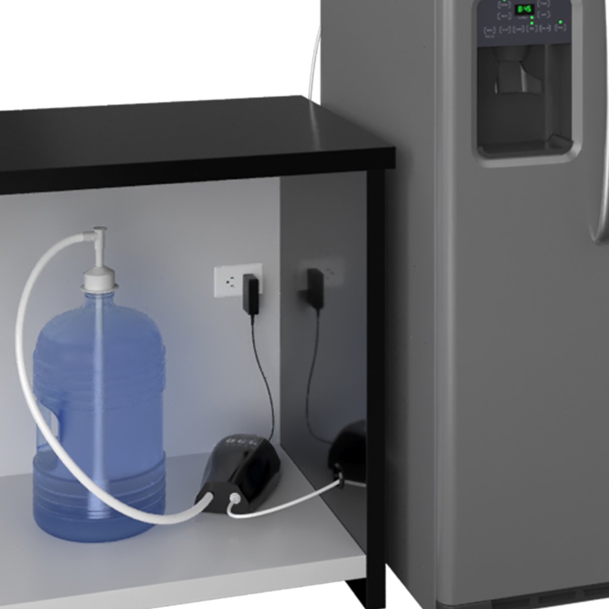 Bomba Dispensador para Refrigerador Duplex-French Door Negra Ogg Homes